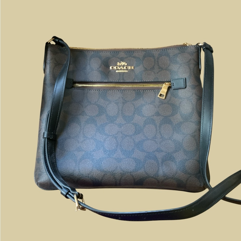 Coach Brown and Black Crossbody Bag